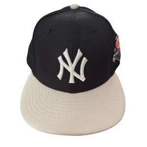 New Era 59FIFTY Yankees Old Timers Day 2014 Fitted Cap Sz 7 1/2 Black & White